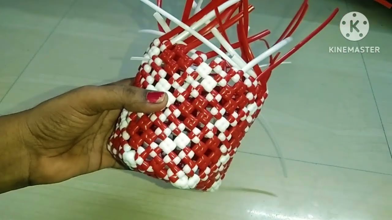 Double colour /small  Pen stand / wire basket pinnalam vanga / தமிழில்