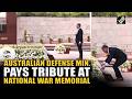 Australian Defense Minister Richard Marles pays tribute at the National War Memorial