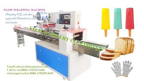 PET PVC film ice candy flow wrapping machine ice-lolly popsicle horizontal packaging equipment