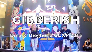Just Dance 2016 "Gibberish" - DIEGHO & DINA gameplay on stage @ CCXP 2015