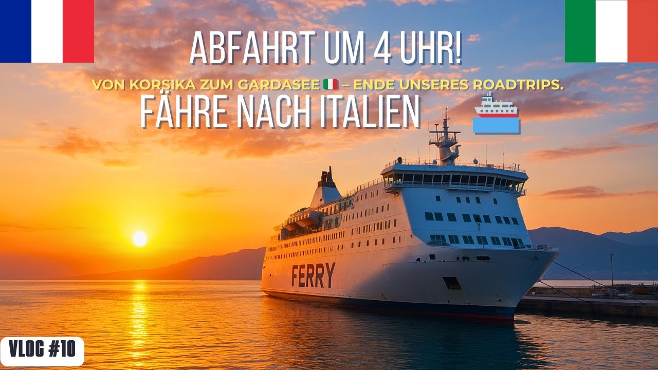 ⛴️ 4 Uhr Abfahrt! Fähre Bastia - Livorno & AirBnB am Gardasee| Roadtrip Korsika – Italien | Vlog #10