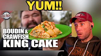 South African Reacts To Mardi Gras KING CAKE  Crawfish & Boudin Sausage