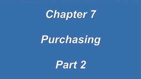 ShopPAK Video Tutorials: Chapter 7 - Purchasing Part 2
