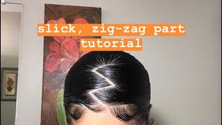 SLICK ZIG-ZAG PONYTAIL + EDGES