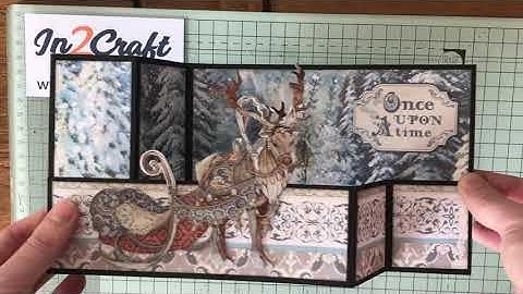 Double Z Fold Card using Stamperia Winter Tales