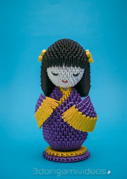 Traditional 3D Origami Japanese Paper Doll