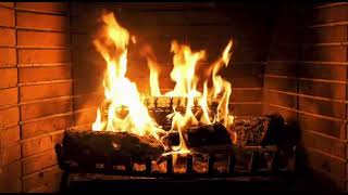Fireplace background video, relaxing, crackling fire pit for ￼sleep, one hour long