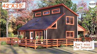 [42'X35'] Totally Fall In Love❤️ With This Stunning Two-Story Cottage House | 1470 SQFT Small House