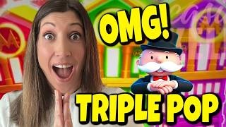 OMG 🤑 I got a TRIPLE POP on Monopoly Big Board Bucks screenshot 2