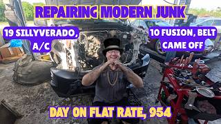 Ford Fusion, Belt, LOF. 19 Silverado, Compressor, Condenser. DAY on Flat Rate 954