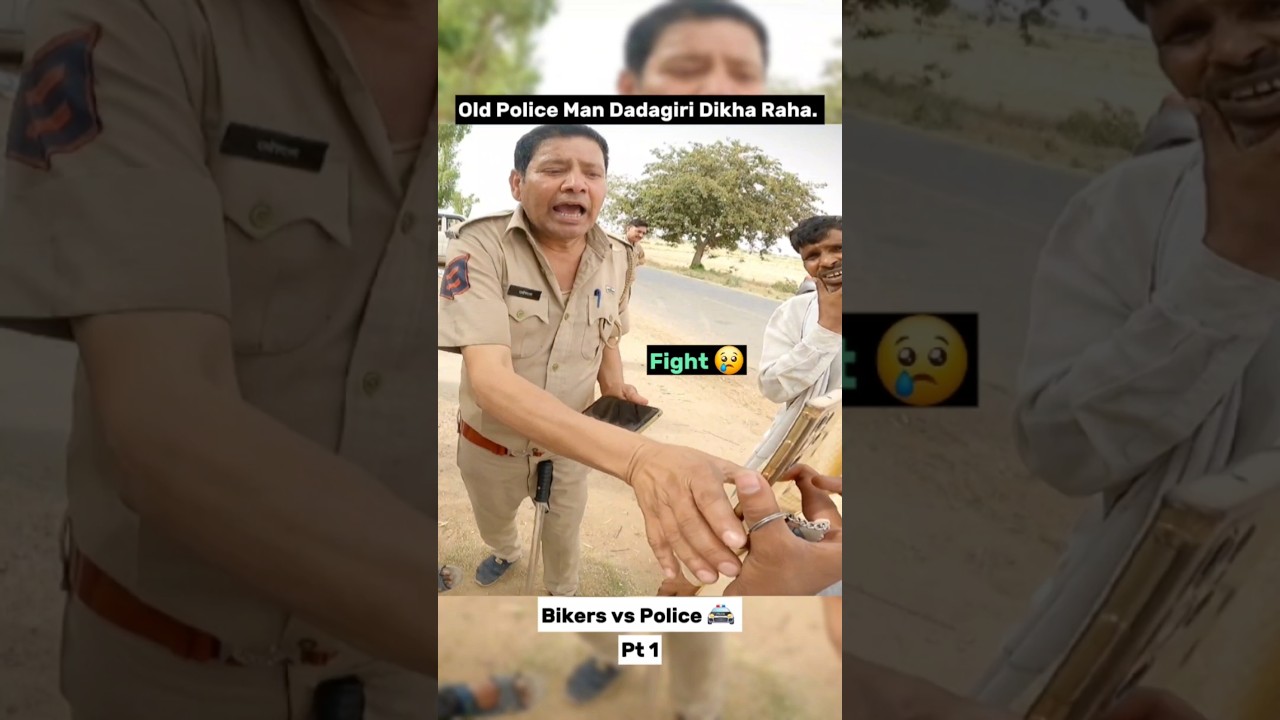 @AAMIR BK police vs bikers 😨 old police man dadagiri 🤬 #shorts #bike #police #bikervscop #r15