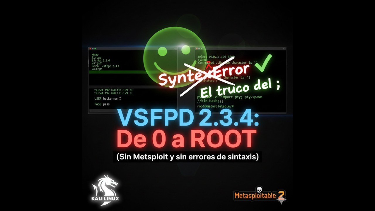 VSFTPD 2.3.4: De 0 a ROOT (Sin Metasploit y sin errores de sintaxis)