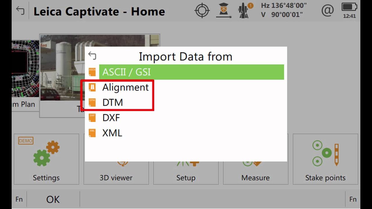 how to import xml file into leica geo office