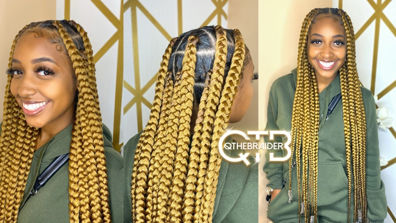 Featured image of post Large Knotless Box Braids Jumbo Knotless Braids With Beads