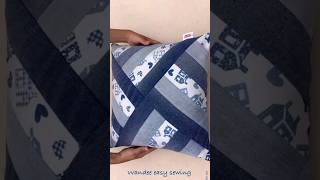 how to sew denim pillow case tutorialwandeeeasysewing pillowcasepillowcushiontutorialjeansdiy