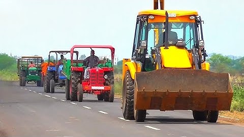 Mahindra 475 Di Tractor Fully Loaded With Red Mud Overturned With JCB 3dx#jcb #tractorcartoon#jcb3dx
