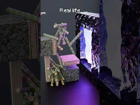 Minecraft vs Real Life Through a Nether Portal 🤯