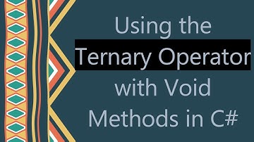Using the Ternary Operator with Void Methods in C#