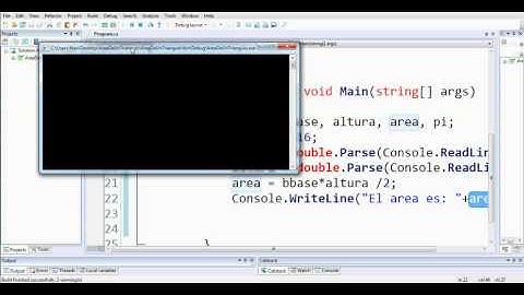 Algoritmica13. Ejercicio Secuencial, el área del triangulo en CSharp