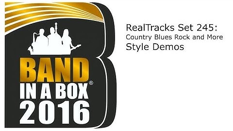 Band-in-a-Box® 2016 - RealTracks Set 245: Brent Mason - Country Blues Rock and More