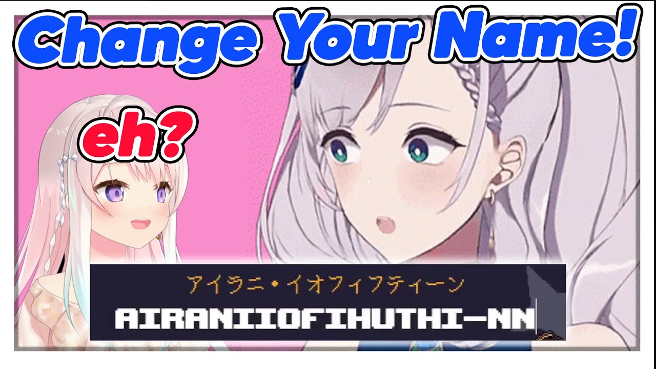 it's just typing game, but Reine Malding over Airani Iofihuthi-nn's Name