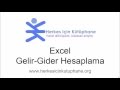 Excel Gelir-Gider Hesaplama Eğitimi
