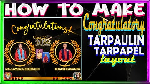 HOW TO MAKE CONGRATULATION GRADUATES TARPAULIN LAYOUT AND DESING USING MS POWERPOINT