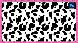 [ Photoshop Tutorial ] How to Make Cow Pattern Background in Photoshop