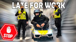 With 100 km/h TOYCAR to work  |  Security tries to stop me