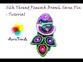 How to make silk thread peacock Safety Pin / Brooch / Saree Pin | Tutorial