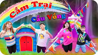 Thử Thách Cắm Trại Cầu Vồng Nhà Giàu VS Nhà Nghèo ♥ Min Min TV Minh Khoa