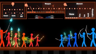 I made a Stickman Fight - Choose weapon & element - Marble Ragdoll battle screenshot 4