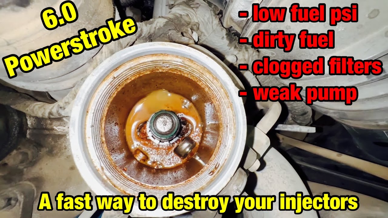 6.0 низкое давление топлива, грязное топливо, грязные фильтры.