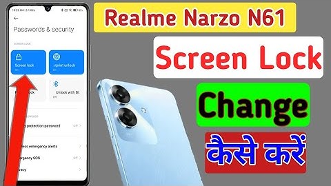 Realme Narzo N61 screen lock kaise change kare/ Realme Narzo N61 pattern lock change kaise kare