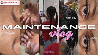 Diy Maintenance Vlog Nails, Lashes, Hair, Eyebrows, Wash Day