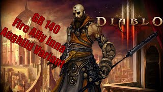 Diablo 3 Season 24 - Fire Ally Inna Monk GR 140 (1670 para, solo-play only)