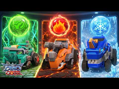 Dinocore Cartoon | Three Element Mecha Ready For Battle, Who Will Dominate? | Movie Cartoon 2026