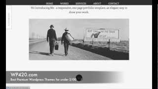 Me - Single Page Wordpress Theme Demo