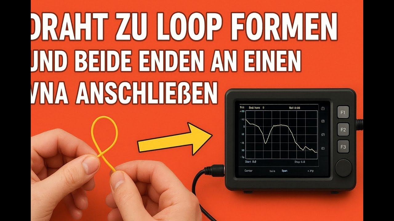 Draht zu Loop formen und beide Enden an einen VNA anschließen. Draht nachkürzen. #antenne #sdr