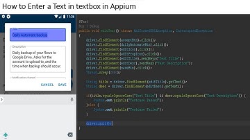 How to Enter a Text in textbox in Appium