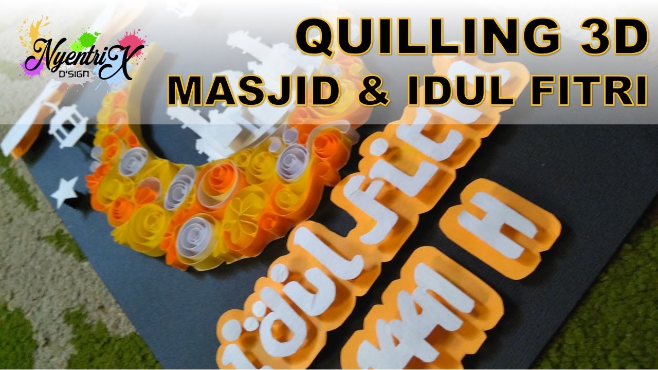 [QUILLING ART MOSQUE 3D] HASILNYA KELIHATAN KAYAK BENERAN - YouTube