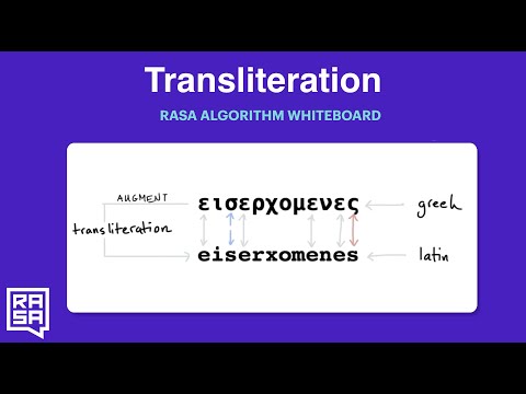 Rasa Algorithm Whiteboard - Transliteration