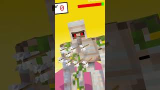 Skeleton VS IronGolem, Challenge Run - Minecraft Animation #shorts