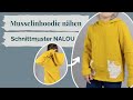 Musselinhoodie für Kinder nähen | Schnittmuster NALOU