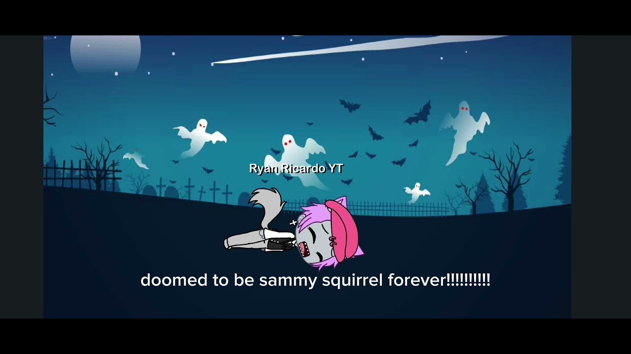 sammy squirrel stuck in his costume