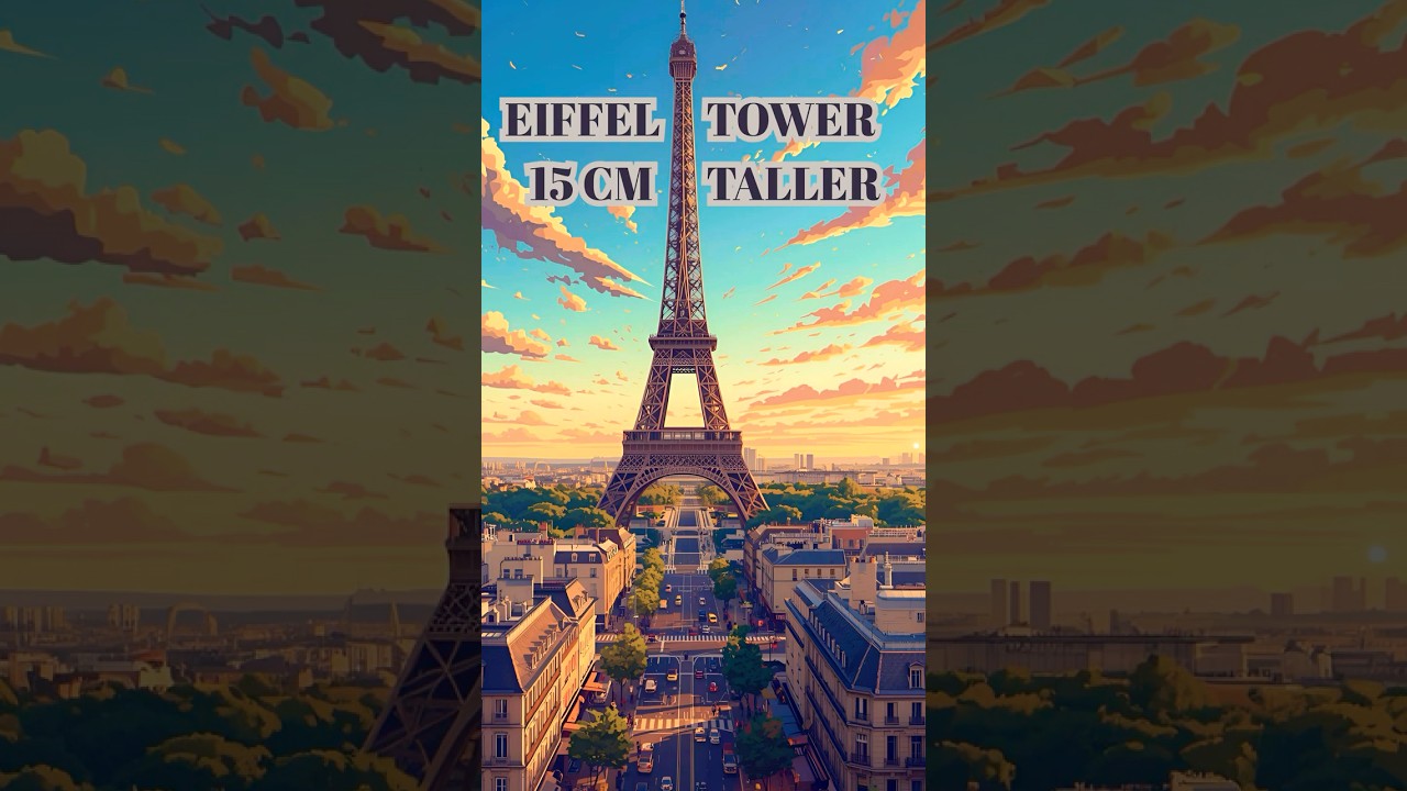Eiffel Tower 15cm taller