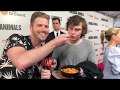 Evan Peters loves his pasta!