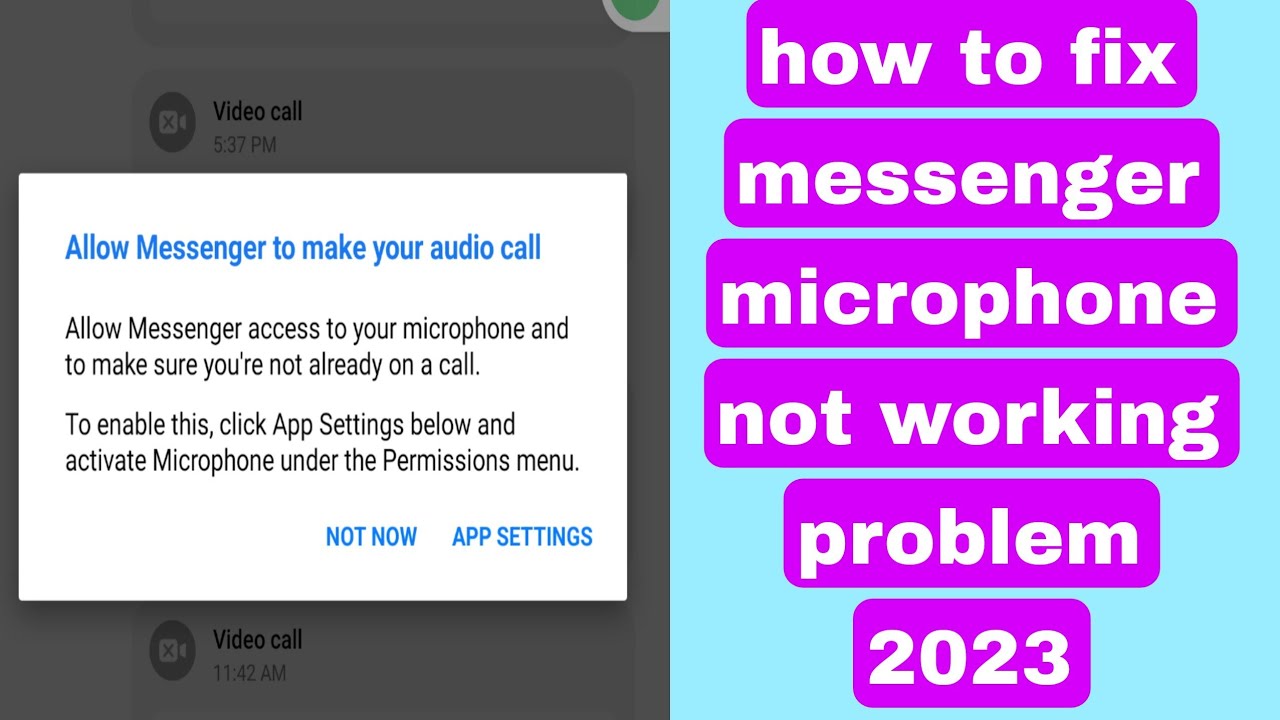 how to fix messenger microphone not working problem 2023 YouTube
