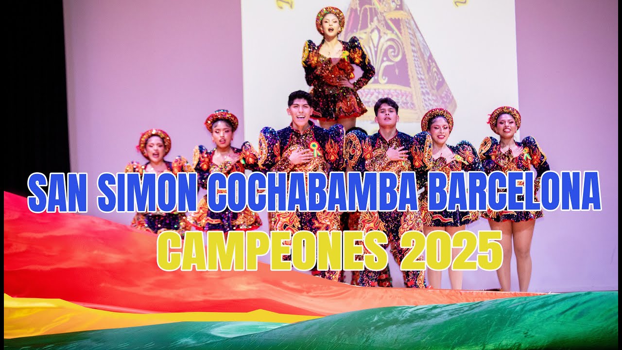 1º LUGAR  CAPORALES SAN SIMON COCHABAMBA BARCELONA, CAT. GRUPAL MIXTA  CAMPEONES 2025