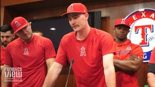 Mike Trout comforts Andrew Heaney as Andrew Breaks Down: \\
